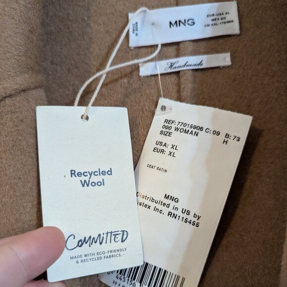 NWT Mango MNG 100% Wool Coat in XL, never worn - Picture 4 of 4